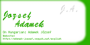 jozsef adamek business card